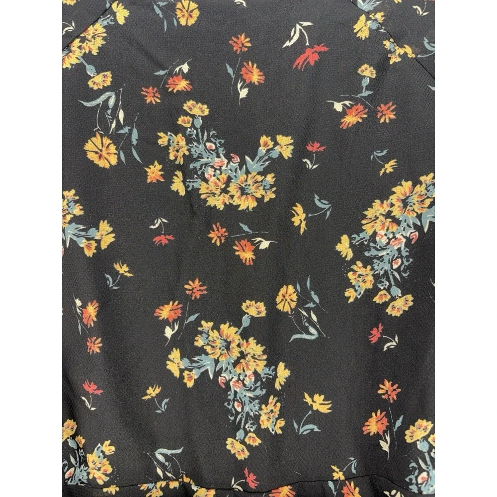 Free People Lilou Mini Dress Floral Boho Chic Bell Sleeve Western Festival Small